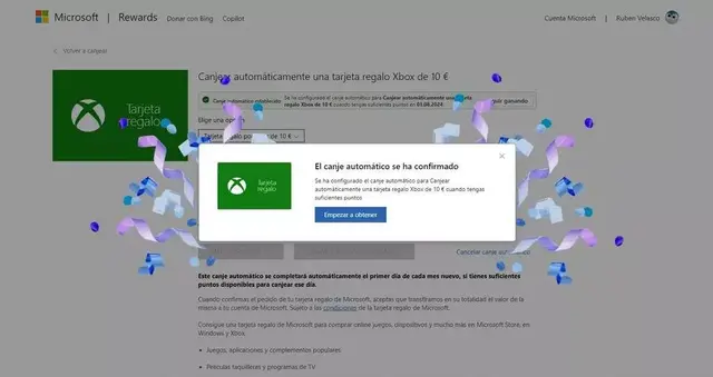 Xbox Rewards - Canje automático